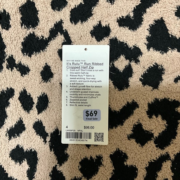 Rulu? Run Ribbed Cropped Half Zip - Picture 4 of 4